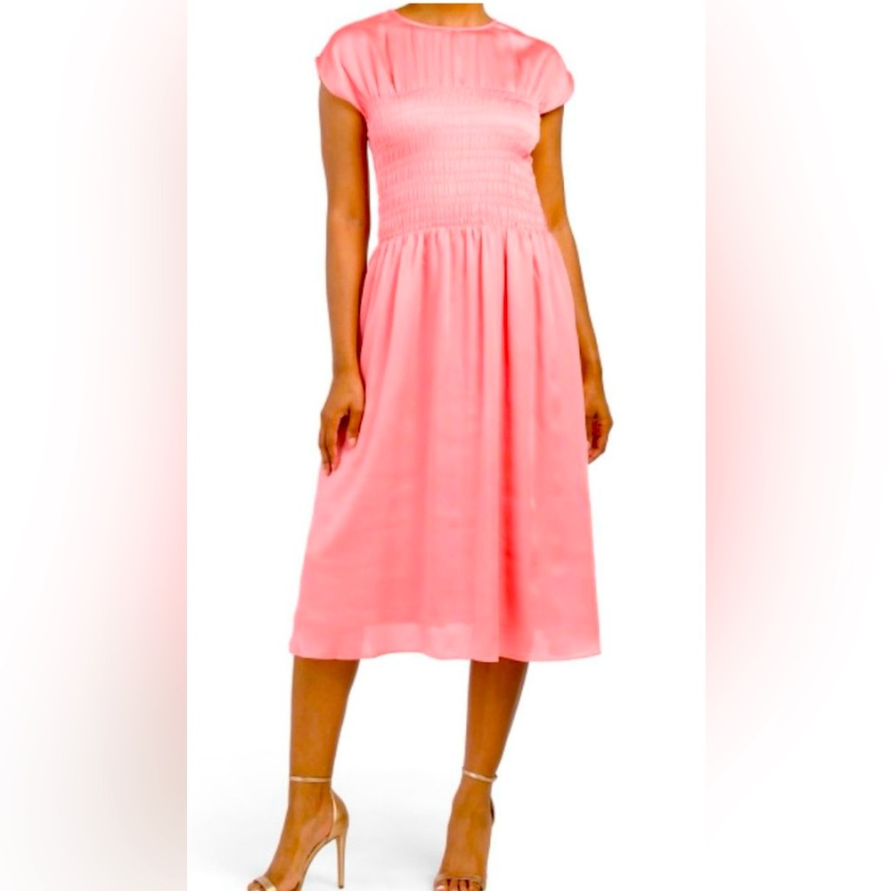 TRINA TURK entertain packable midi dress in flamingo pink XS GLINDA WICKED NWT